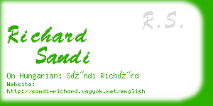 richard sandi business card